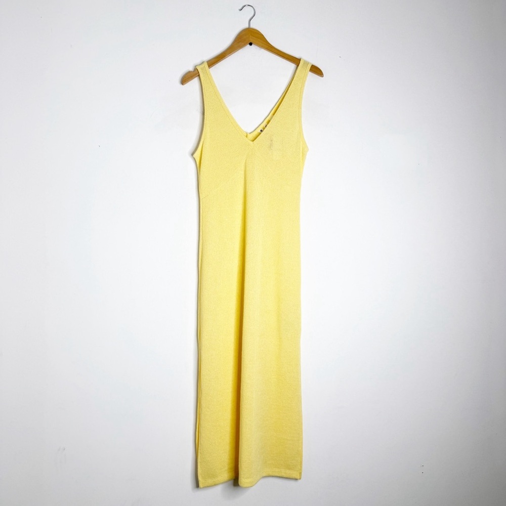 Roxy Yellow Midi Dress Yellow Knit NWT Size Large